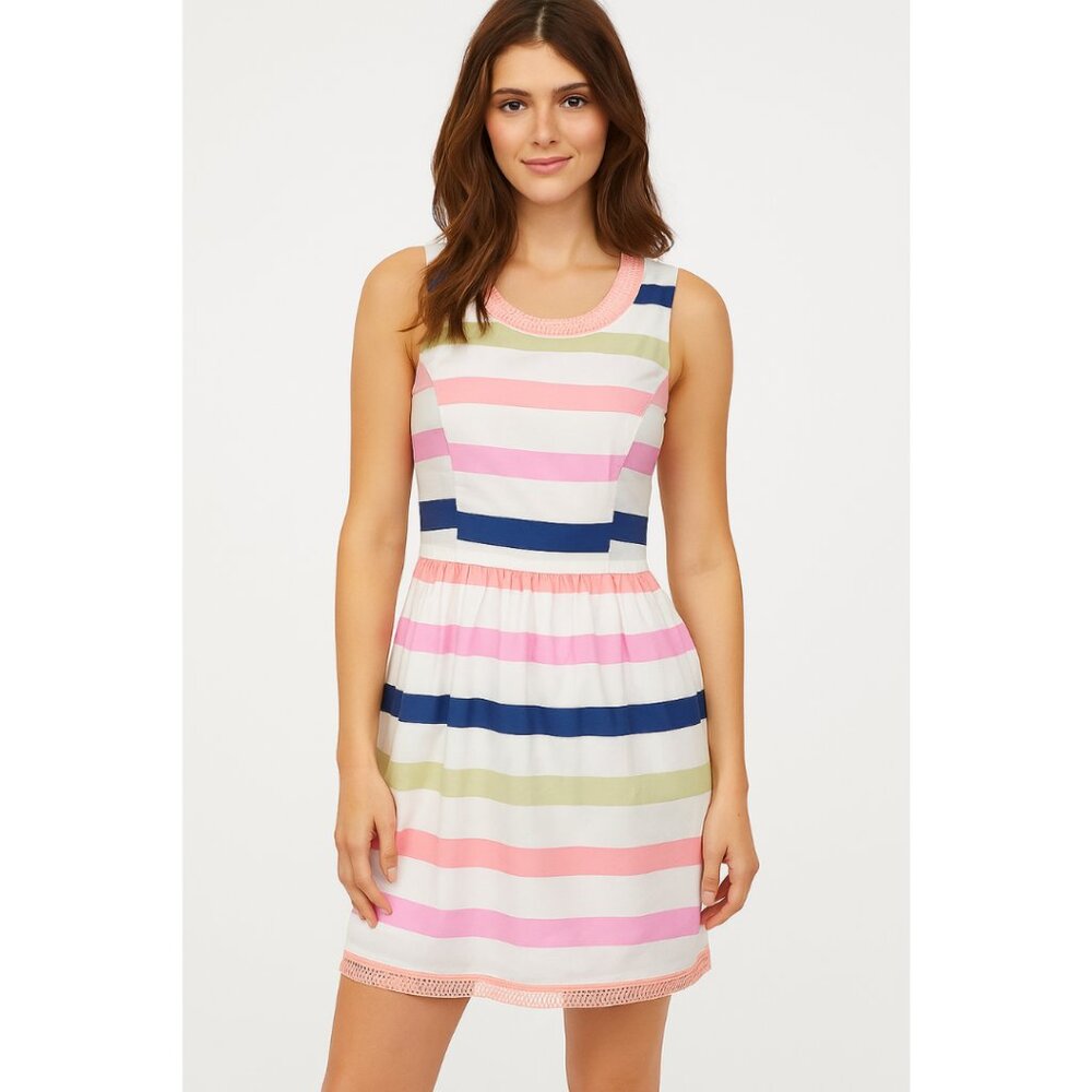 Vineyard Vines 100% Cotton Striped Sleeveless Dress